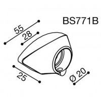 Montážní adaptér BS771B pro zpětná zrcátka RIZOMA do kapotáže - pro motocykly YAMAHA YZF R6, černý